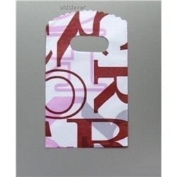 Пакет подарочный Коричнево-розовые буквы, 10 шт. U006