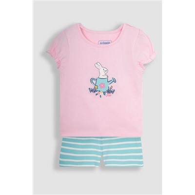 JoJo Maman Bébé 2-Pack Bunny Jersey Pyjamas