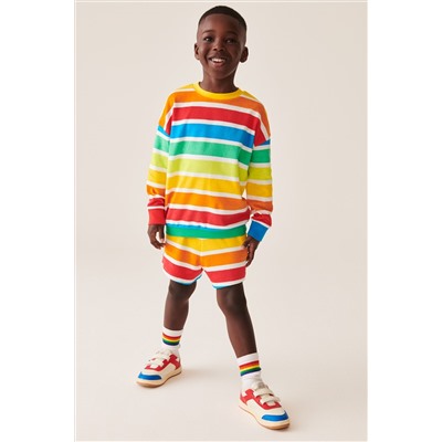 Little Bird by Jools Oliver Colourful Towelling Sweat Top and Short Set