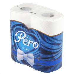 Туалетная бумага 3-х слойная "Pero Classic blue", белый (Россия)