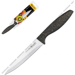 FILO Нож универсальный 12см,лезвие нержавеющая сталь 3Сr13,бакелитовая ручка черный с бело-золотым крапом,блистер (12)