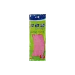 Clean wrap Перчатки из натурального латекса c внутренним покрытием (полноразмерные, с двойной резинкой) розовые, размер M / 100
