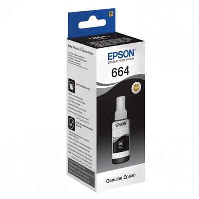 Чернила EPSON 664 T6641 для СНПЧ Epson L100/L110/L200/L210/L300/L456/L550 черные 360972 (1)