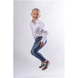 Рубашка для мальчика, белый хлопковый классический праздничный костюм 1-го качества с итальянским воротником, 11–12 лет Ardn005011-12 ARDN0050