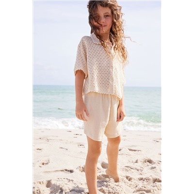 Cream Crochet Co-ord Set (3-16yrs)