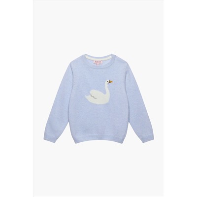 Trotters London Blue Darcey Swan Jumper