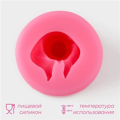 Молд Доляна «Младенец», силикон, 5,5×4,5×6 см, цвет розовый