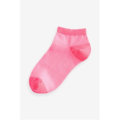 Pink, orange and yellow Fluro Trainer Socks 4 Pack