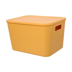 Корзина пластиковая для хранения "Оптима", 32,5х24,5х20 см, желтый