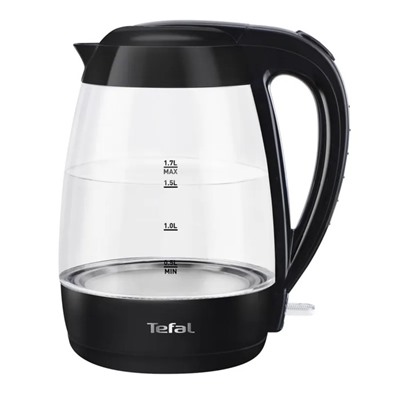 Чайник электрический TEFAL KO450832, стекло, 1.7 л, 2400 Вт, чёрный