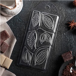 Пластиковая форма для шоколада "Плитка Какао дольки"