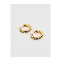 Золотые серьги-кольца с цветком 23SX810118