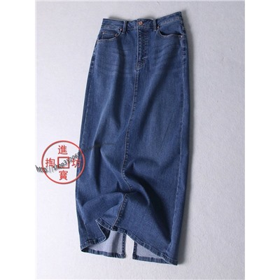 Классическая джинсовая юбка с шикарным разрезом🫶  ❤️MOTHE*R  Материал: джинсовая ткань из стиранного хлопка