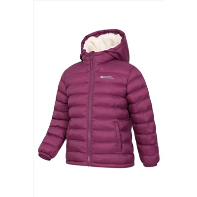 Mountain Warehouse Seasons Kids Water Resistant Faux Fur Lined Padded Jacket