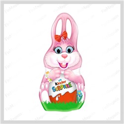 Шоколадный кролик Киндер Сюрприз для девочек Kinder 75 гр розовый
