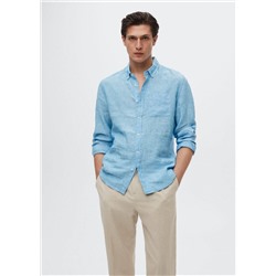 Camisa slim fit 100% lino -  Hombre | MANGO OUTLET España