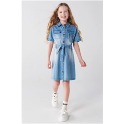 River Island Girls Denim Shirt Dress