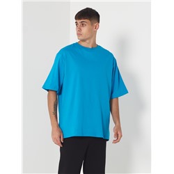 Сток футболка #214 оверсайз (бирюзовый), 100% хлопок, плотность 190 г.