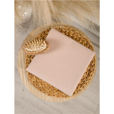 Однотонное вафельное полотенце песочное  ПВ-01 (3)