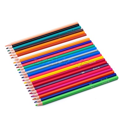 Карандаши цветные пластиковые "Attomex. Be cool" 24 цвета, 2М, диаметр грифеля 2,65 мм, шестигранные, в картонной коробке