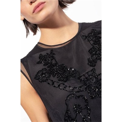 Vestido recto - Negro