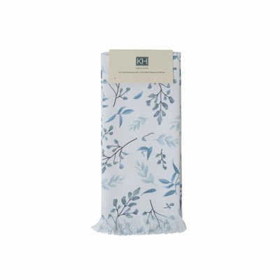 Кухонные полотенца Karaca Home Garden Blue из 100% хлопка, 2 шт. в упаковке, 60x40 см