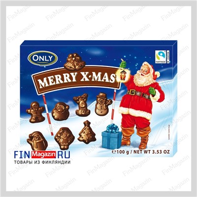 Шоколадные фигурки ONLY Choco Santas 100 гр