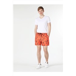 Оранжевые мужские шорты для плавания со средней талией стандартного кроя