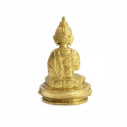 Будда дарует защиту и ограждает от всех бед Статуэтка бронза Gold  h-10см L-7см 450гр