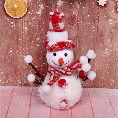 Украшение новогоднее "Весёлый снеговик" 20*12 см
