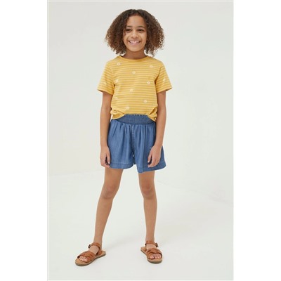 FatFace Embroidered Chambray Flippy Shorts