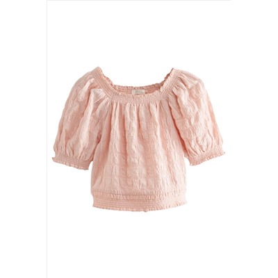 Bubble Textured Bardot Top (3-16yrs)