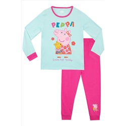 Character Peppa Pig Long Sleeved Girls Pyjama Set