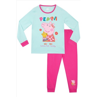 Character Peppa Pig Long Sleeved Girls Pyjama Set