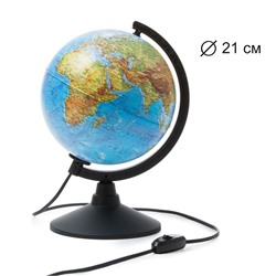 Глобус Земли физический 210 мм с подсветкой Классик