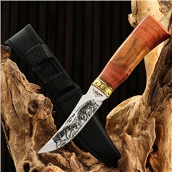 Нож охотничий "Схватка", 22см, клинок 112мм/2,8мм, дерево, с гравировкой, микс