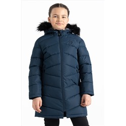 Dare 2b Girls Blue Striking III Hooded Long Line Jacket