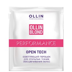 Осветляющий порошок для открытых техник обесцвечивания волос Performance OPEN TECH OLLIN 30г