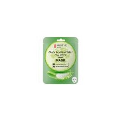 MISTIC ALOE & CUCUMBER ALL DAYS Sheet mask Тканевая маска для лица с экстрактами огурца и алоэ 24мл