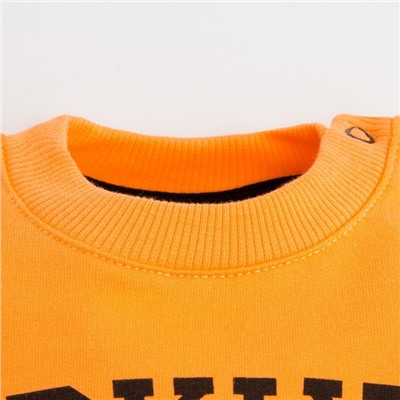 Комплект: джемпер и брюки Крошка Я "NY", рост 68-74 см, цвет оранжевый/чёрный