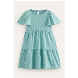 Boden Tiered Flutter Jersey Dress