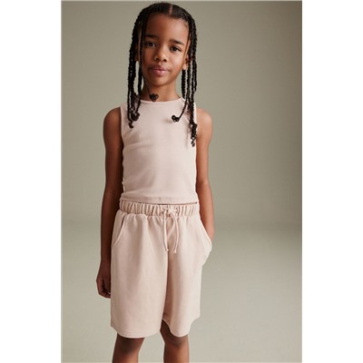 Rib Vest and Wide Leg Short Set (3-16yrs)