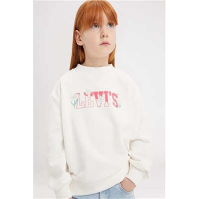 Levi's® Floral Logo Crew Neck Sweater Jumper