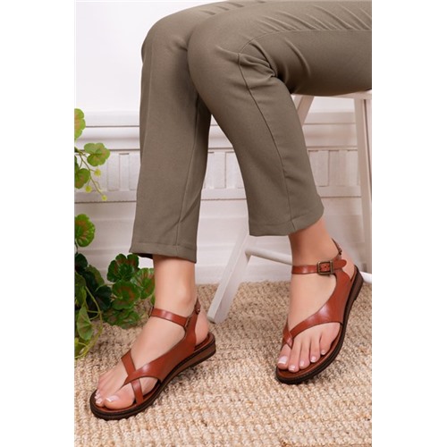 Hakiki Deri Taba Kadın Sandalet DP-0081 Размер 36