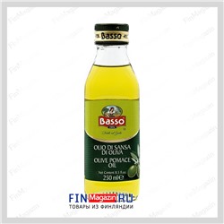 Оливковое масло из выжимок рафинированное с добавлением оливкового масла нерафинированного Basso Olive Pomance oil 250 мл