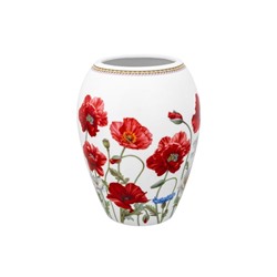 Ваза 2,25 л 15*15*19,5 см "Маки" NEW BONE CHINA