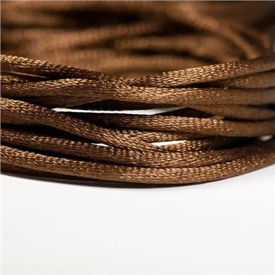 Шнур атласный для кумихимо, цвет коричневый, 2 мм