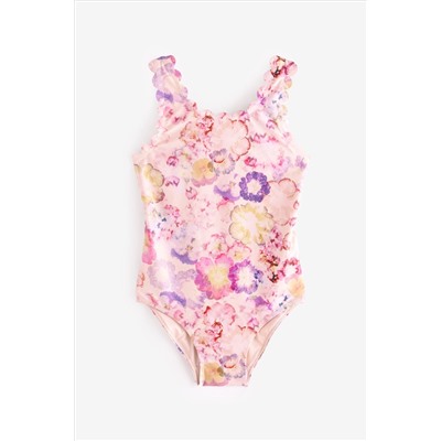 Multi Floral Scallop Swimsuit (3-16yrs)