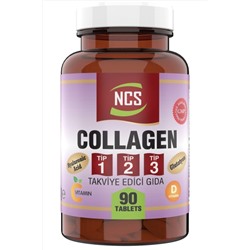 Ncs 90 Tablet Hidrolize Collagen (kolajen) Type (tip) 1-2-3 Hyaluronic Acid Vitamin C &d Glutatyon ncstip123glut90tbkpls