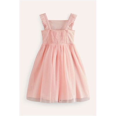 Boden Appliqué Tulle Dress